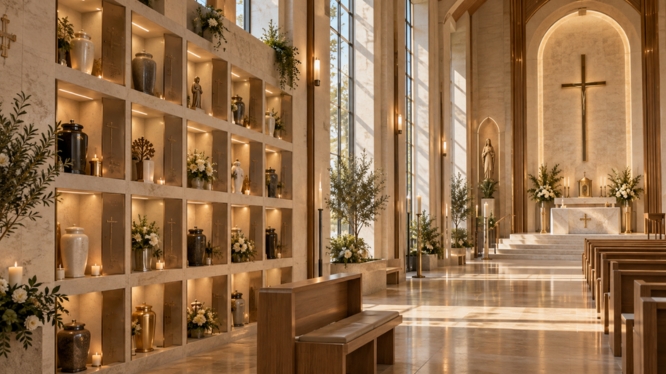 ¿Cómo se llama donde guardan las cenizas en una iglesia? Nichos, columbarios y dónde encontrarlos